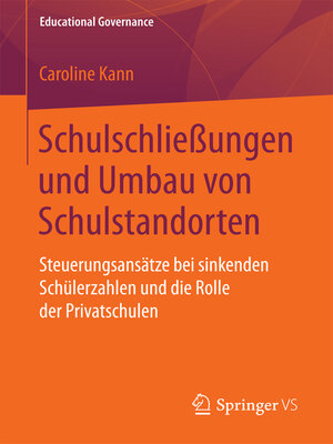 cover image of Schulschließungen und Umbau von Schulstandorten